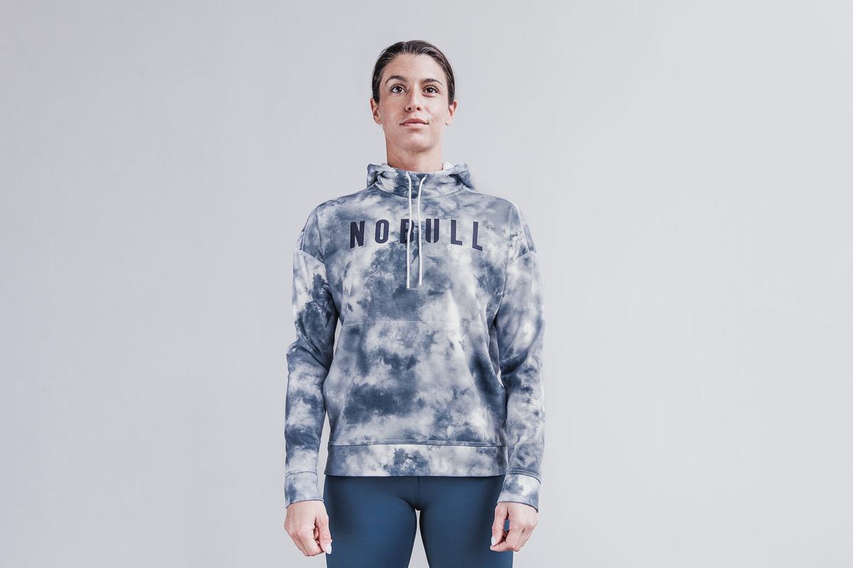 Nobull Tie-Dye Women\'s Hoodie White | Australia (JZ8931)